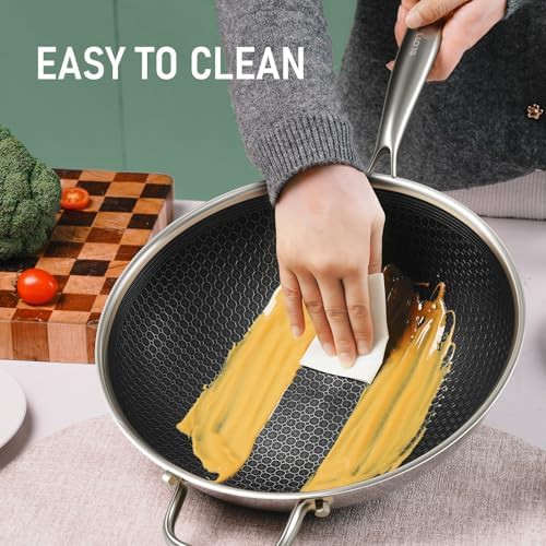 Hybrid stainless steel wok with steamer 12 in — photo 4