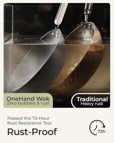 Pre-seasoned carbon steel 11.8 in wok — photo 4