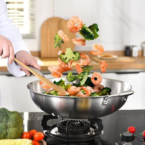 Fourteen Half Inch Stir Frying Steel Lid Wok — photo 5