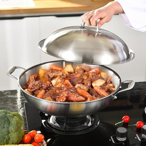 Jumbo Stainless Steel Wok with Dual Handles — photo 5