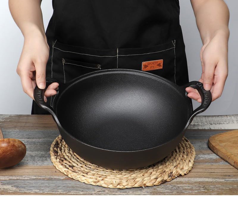 Cast Iron Induction Ready Wok with Handles 10 in — photo 3