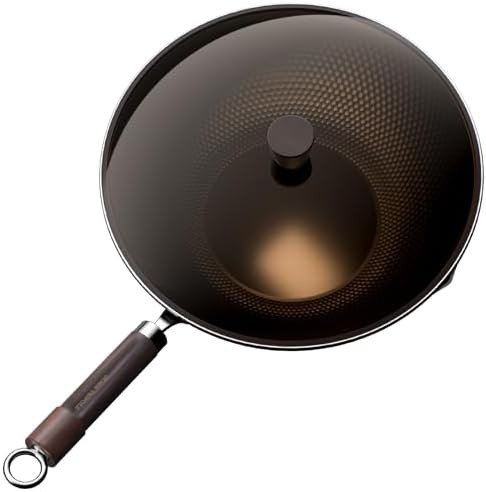 Pre-seasoned carbon steel wok pan 11.8