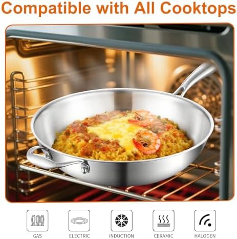 Deep Stainless Steel Wok with Side Handle — photo 4