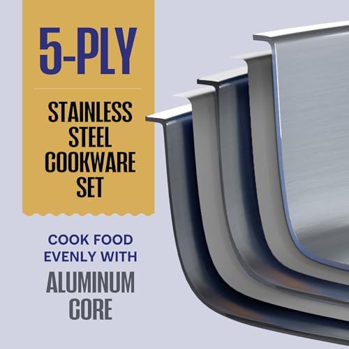 Stainless steel 5-ply wok set — photo 3