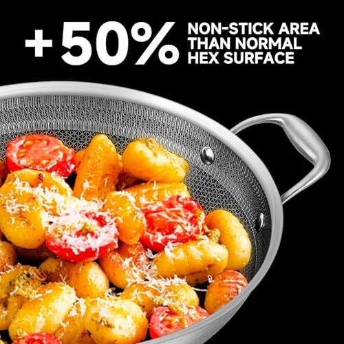 Fourteen Half Inch Riveted Handle Hybrid Wok — photo 5