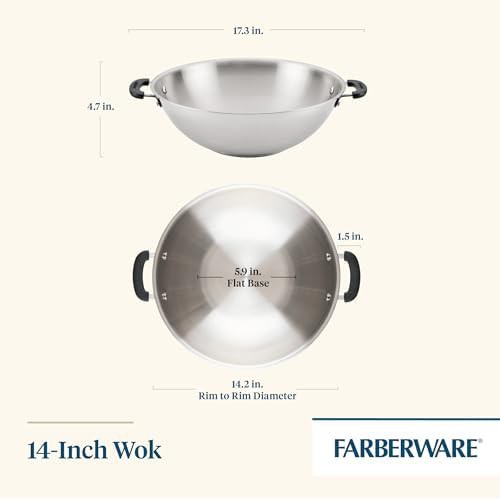 Farberware brilliance stainless steel wok 14 in — photo 3