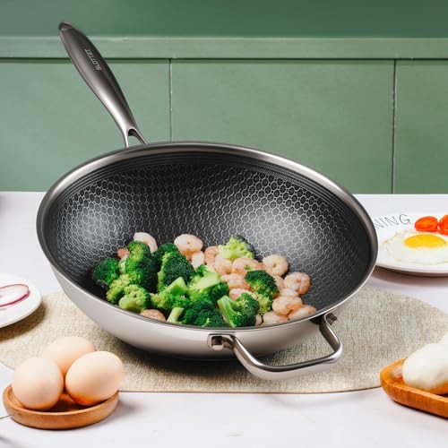 Hybrid nonstick stainless steel wok 12 in — photo 5