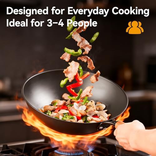 Premium uncoated iron stir fry pan — photo 4