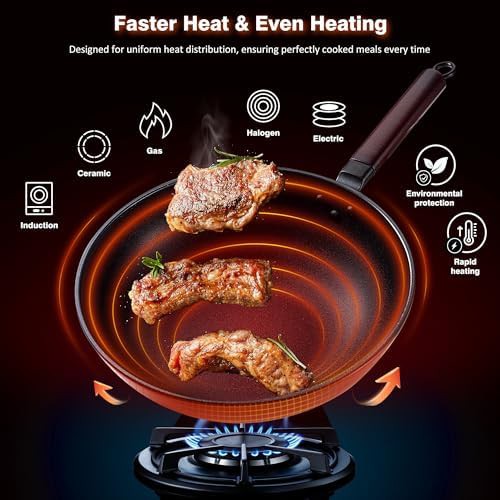 Nonstick carbon steel wok glass lid — photo 3