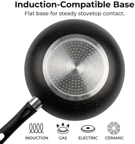 Non-stick aluminum deep wok with lid — photo 4