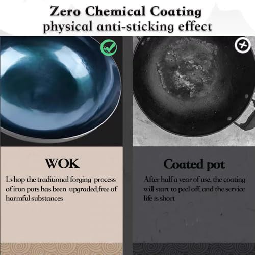 Lvhop blue pre-seasoned cast iron wok — photo 4