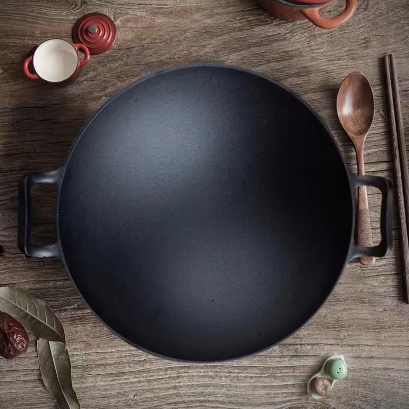 Flat Bottom Cast Iron Wok 12 inch — photo 4