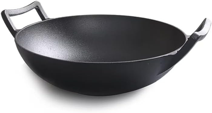 Flat Bottom Cast Iron Wok 12 inch — photo 5