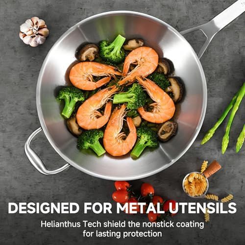 Thirteen Inch Stainless Steel Wok with Detachable Handle — photo 3