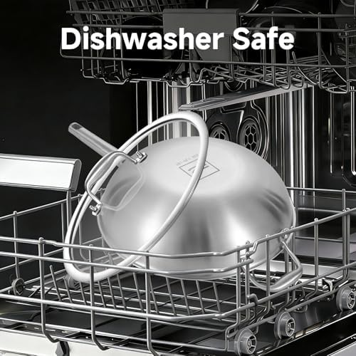 Thirteen Inch Stainless Steel Wok with Detachable Handle — photo 4