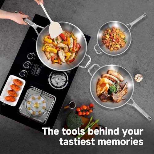 Thirteen Inch Stainless Steel Wok with Detachable Handle — photo 5