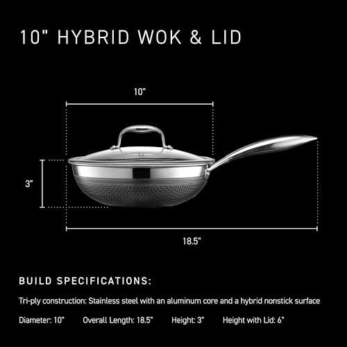 Hybrid Nonstick Wok with Tempered Glass Lid — photo 3
