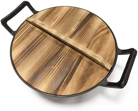 Cast iron wok with dual handles — photo 3