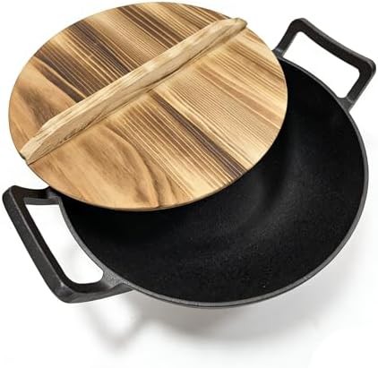 Cast iron wok with dual handles — photo 4