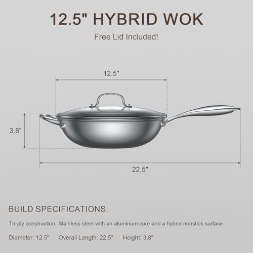 Hybrid Stainless Steel Laser Textured Wok — photo 3