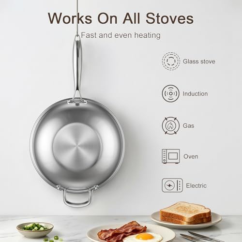 Hybrid Stainless Steel Laser Textured Wok — photo 4