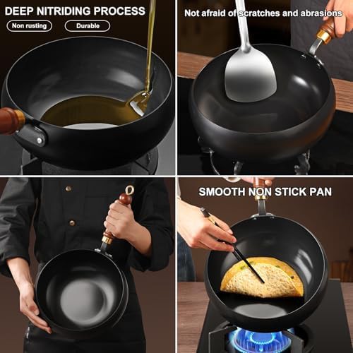 Small carbon steel flat bottom wok 10.2 in — photo 5