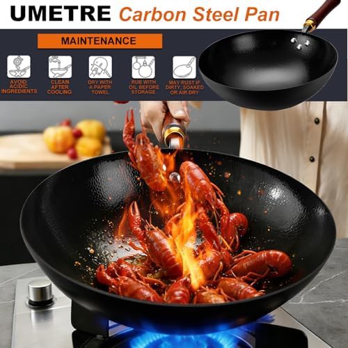 Carbon steel gas stove wok 13.4 in — photo 3