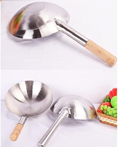 Small stainless steel round bottom wok — photo 3