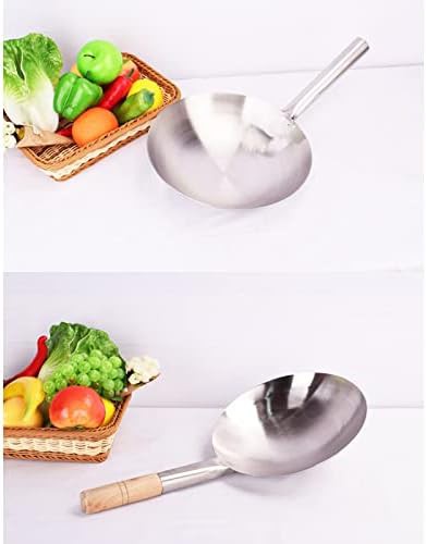 Small stainless steel round bottom wok — photo 4