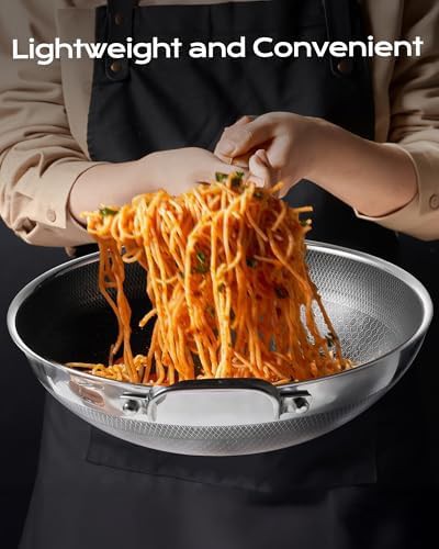 NeoForge Stainless Steel Hybrid Wok 12 Inch — photo 3