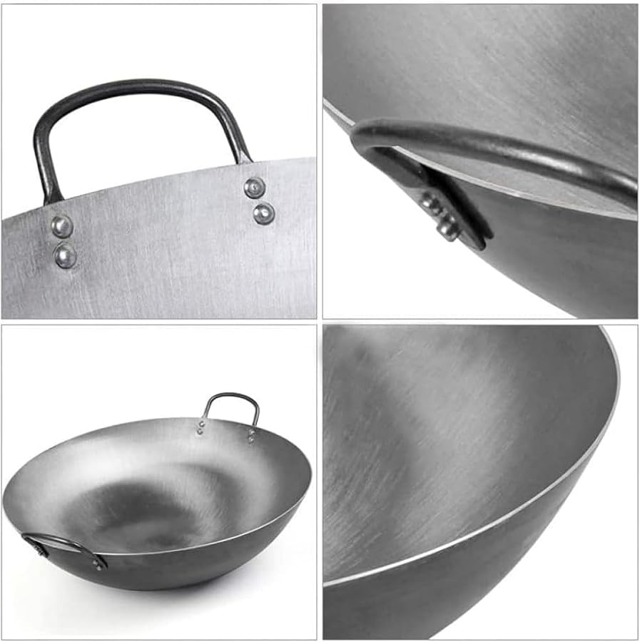 Hand hammered carbon steel Cantonese wok 55 cm — photo 5