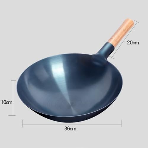 Pre-Seasoned Blue Carbon Steel Round Wok — photo 3