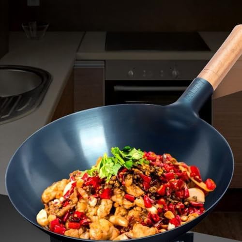 Pre-Seasoned Blue Carbon Steel Round Wok — photo 4