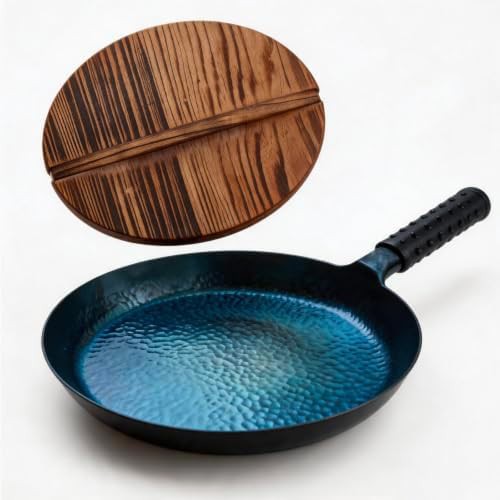 Lvhop blued 24cm flat bottom frying wok
