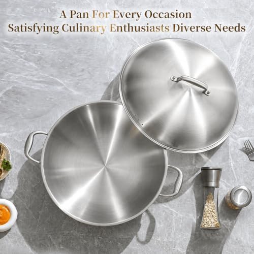 Large Flat Bottom Induction Stir Fry Pan — photo 5