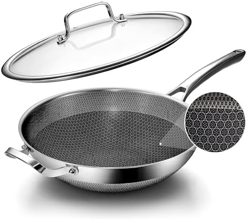 NeoForge Stainless Steel Nonstick Wok 13 Inch