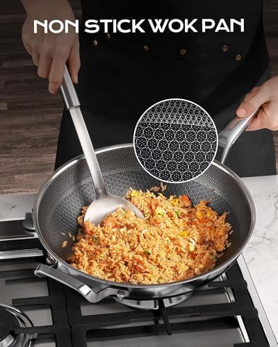 NeoForge Stainless Steel Nonstick Wok 13 Inch — photo 3
