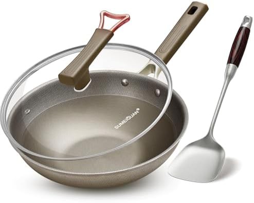 Thirteen Inch Titanium Hybrid Nonstick Wok