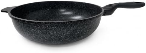 Large Marble Coated Aluminum Nonstick Wok